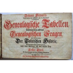 Johann Hübners Genealogische Tabellen, Erster Theil, 1725