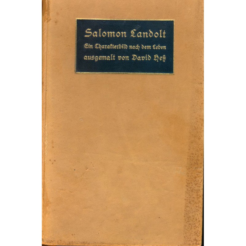 Salomon Landolt, ein Charakterbild nach dem Leben