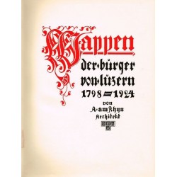 Wappen der Bürger von Luzern 1798 - 1924