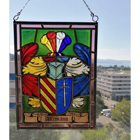Wappenscheibebleiverglast der ALLEMANN von Solothurn, ehemals von Welschenrohr SO