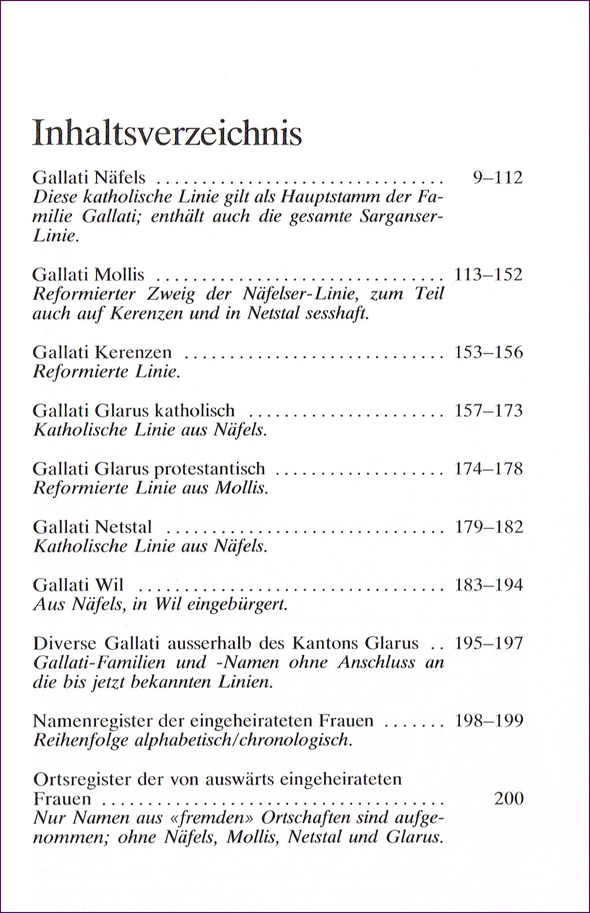 500 Jahre Genealogie und Geschichte des Glarner Geschlechtes GALLATI – Bild 2