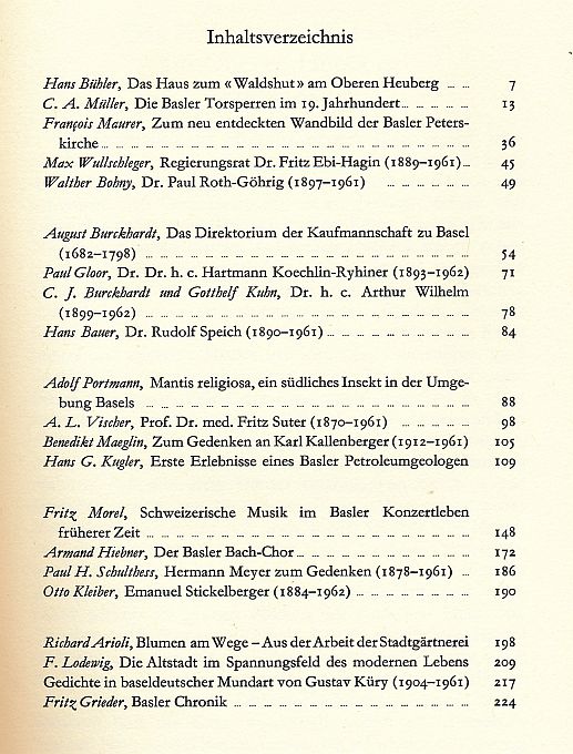 Basler Stadtbuch 1963, Jahrbuch für Kultur & Geschichte – Bild 2
