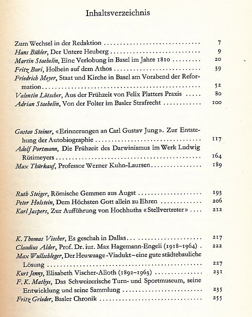 Basler Stadtbuch 1965, Jahrbuch für Kultur & Geschichte – Bild 2