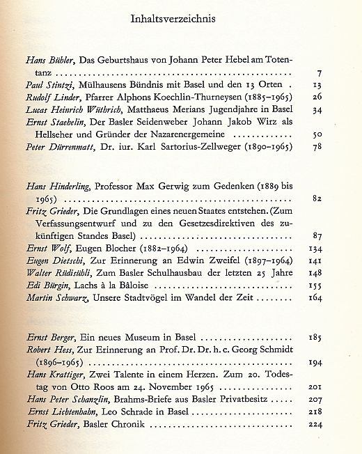 Basler Stadtbuch 1966, Jahrbuch für Kultur & Geschichte – Bild 2