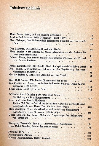 Basler Stadtbuch 1971, Jahrbuch für Kultur & Geschichte – Bild 2