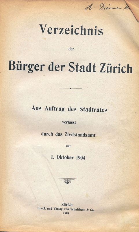 Bürgeretat der Stadt Zürich, 1904 – Bild 2