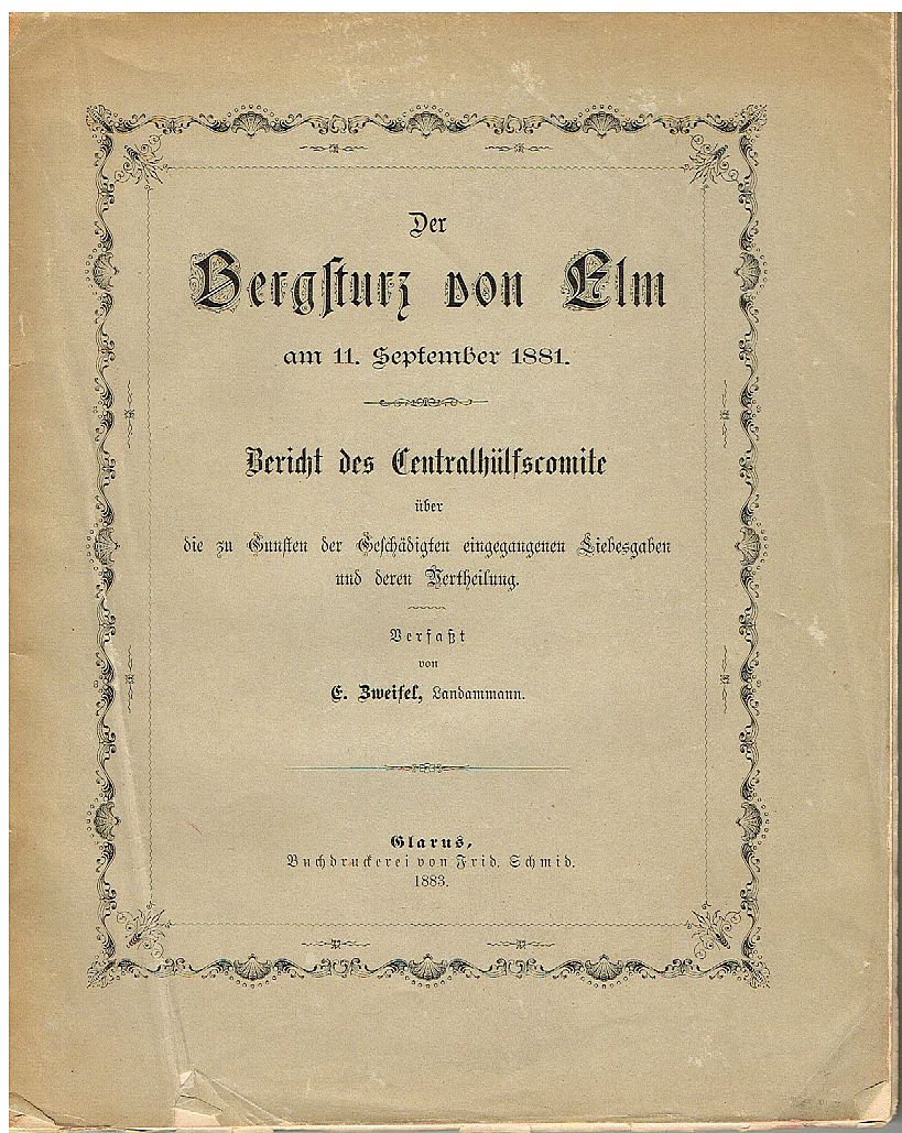 Der Bergsturz von Elm am 11. September 1881