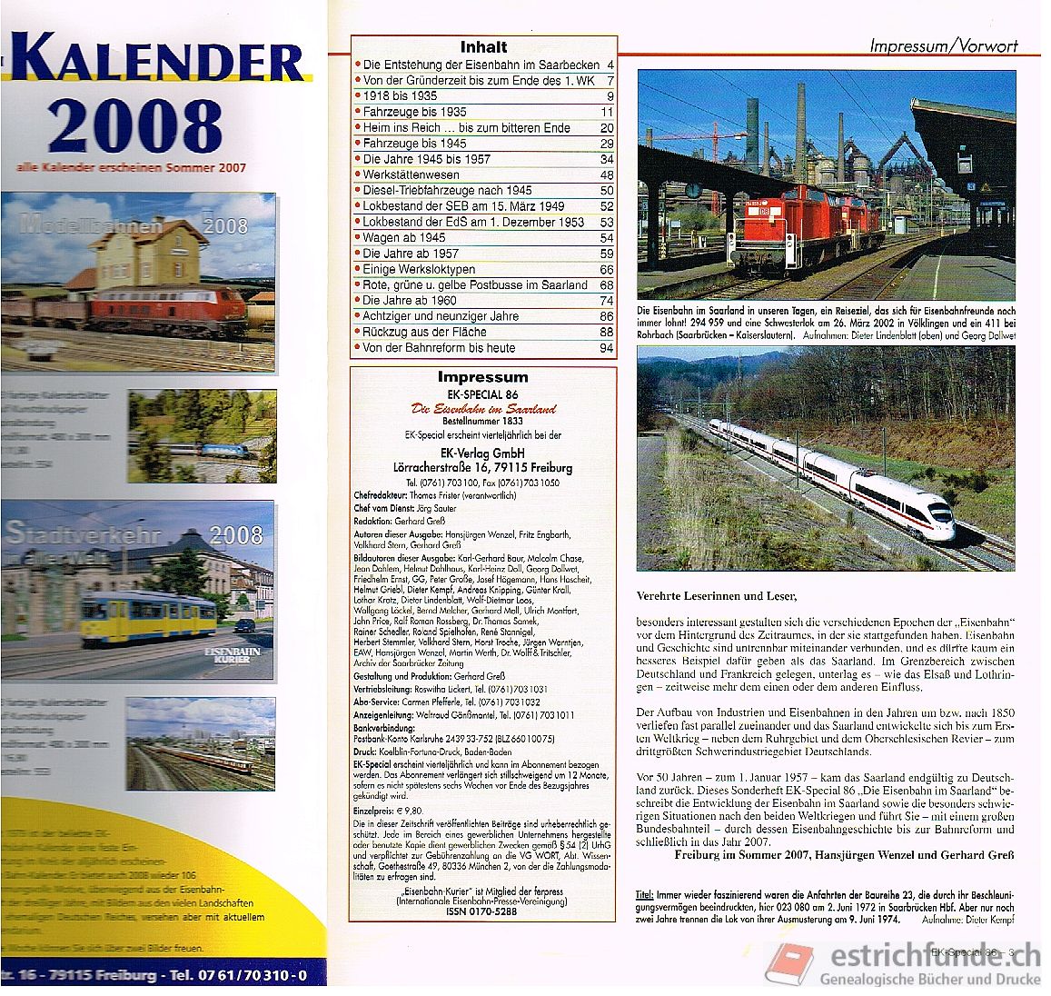 Die Eisenbahn im Saarland, Heft Eisenbahnkurier special 86 – Bild 3