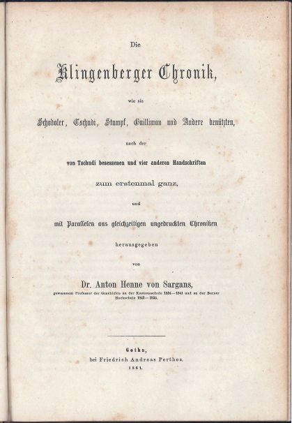 Henne von Sargans, Anton, Die Klingenberger Chronik – Bild 2