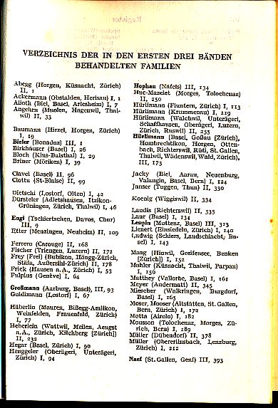J.P. Zwicky von Gauen, Schweizerisches Familienbuch, Band II 1949 – Bild 2