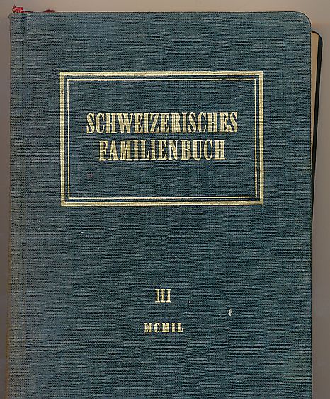 J.P. Zwicky von Gauen, Schweizerisches Familienbuch, Band II 1949