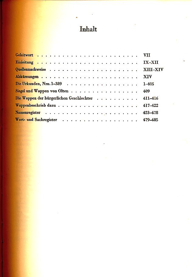 Oltner Urkundenbuch Bd. I 1260 - 1653, bearb. von Eduard Fischer – Bild 2