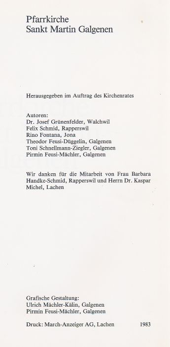 Pfarrkirche Sankt Martin Galgenen