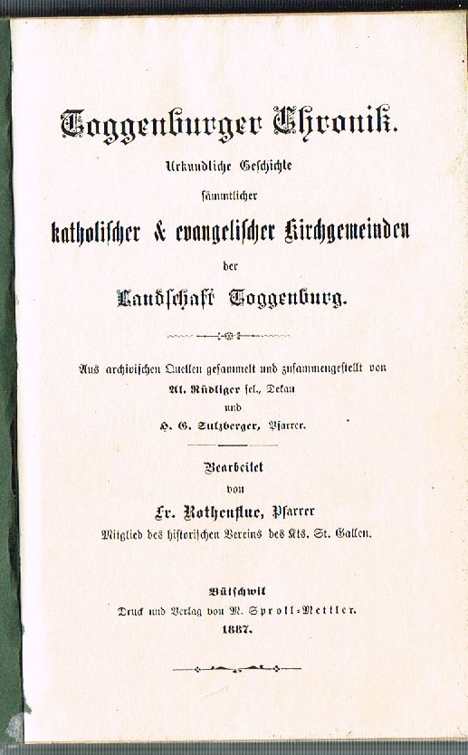 Toggenburger Chronik
